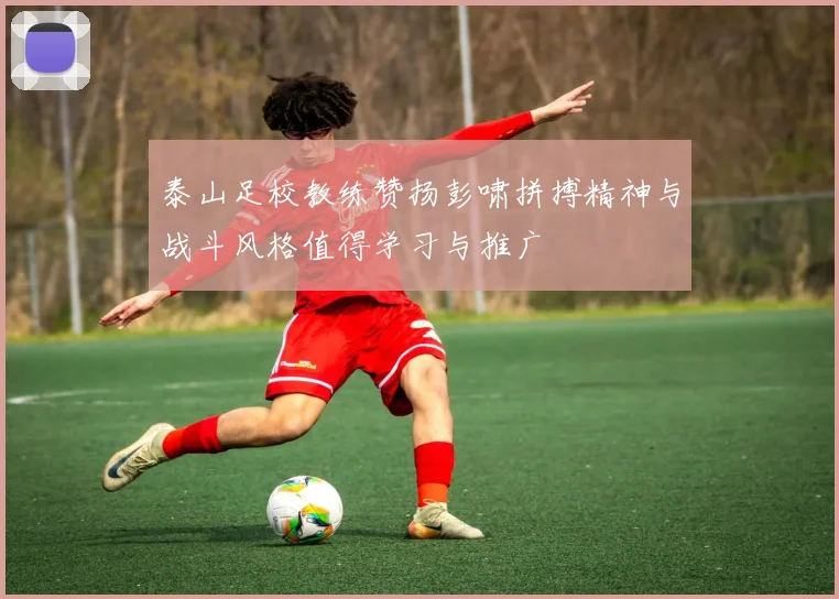 泰山足校教练赞扬彭啸拼搏精神与战斗风格值得学习与推广